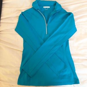Forever 21 Workout Half Zip Blue Small